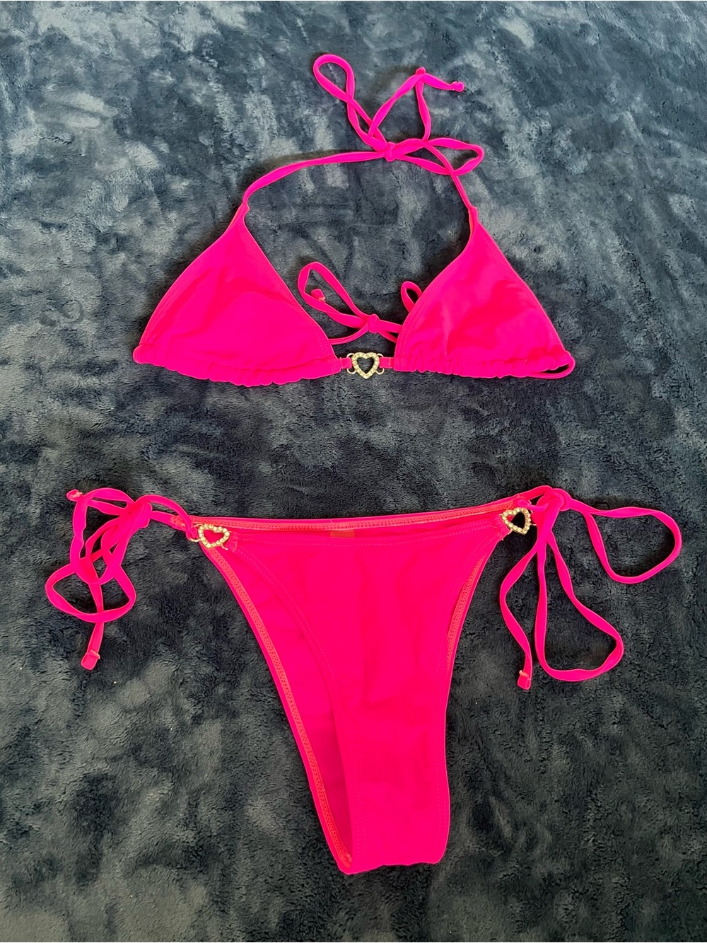 Pink Bikini W/ Rhinestone Details